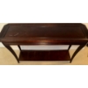 Image 3 : Mahogany 2 Tiered Console Table w/ Decorative Grooved Panels 