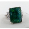 Image 2 :  Silver Emerald gemstone Ring 5.9 ct Certified ($19,588 Appraisal)
