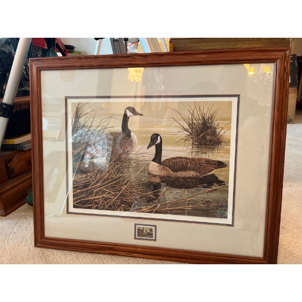 duck print by Martin Vesser titled romantic pair limited edition 11 x 17