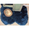 Image 5 : Decorative Wall Group: Ornate Frame, Painted Shutter, Wire Baskets, Mirror, Faux Fur Rug