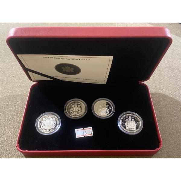 2004 Canada Sterling Silver 50-Cent Coin Set in Display Case with Certificate