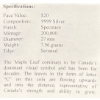 Image 4 : 2011 $20 Fine Silver Maple Leaf Commemorative Coin
