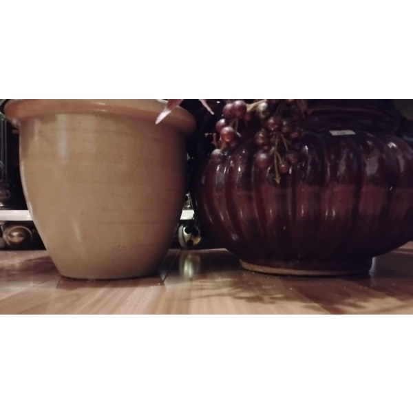 Faux Florals & Follage in Decorative Stoneware Pots 22T