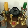 Image 2 : Stunning Home Decor & Brass Candle Stands w/ Candles