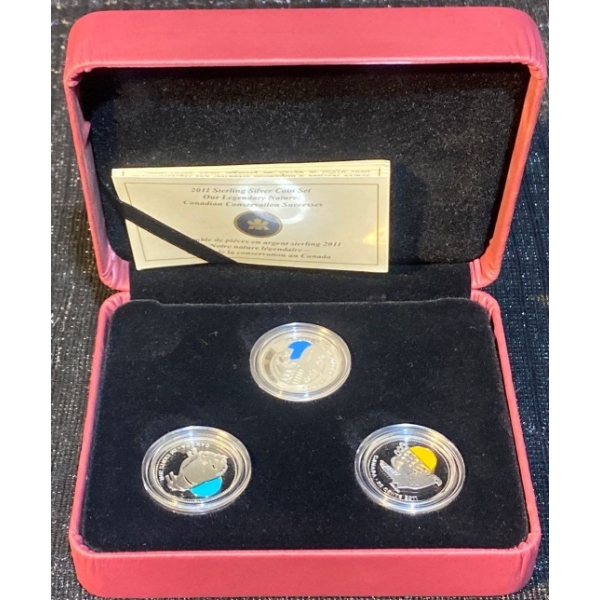 2011 25-Cent Our Legendary Nature Coin Set 92.5% Silver 17.7 Grams