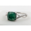 Image 2 : 2.4 ct Certified Silver Emerald gemstone RIng ($4,057 Appraisal)