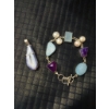Image 2 : Stamped .925 Druzy Agate Necklace, Bracelet, and Pendant