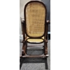 Image 5 : Wooden Rocking Chair w/ Rattan Seat and Back 22 W, Seat 20 D, Rocker 38.5 D, 44 T
