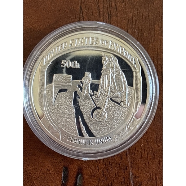 2019 $25 50th Anniversary of the Apollo 11 Moon Landing - Pure Silver Coin $155.95
