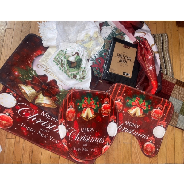 Seasonal Bathroom Rugs & Tablecloths & Table Runners, Doileys, & More!
