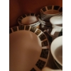 Image 3 : Dinnerware- Burleighware "Aragon"- Plates, Small Bowls, Serving Bowl, Mugs, Cream/ Sugar Bowl