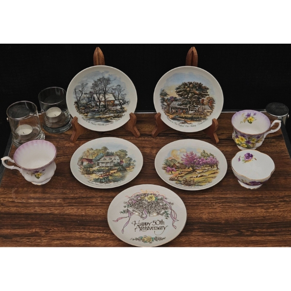 Various China with Royal Albert Teacups and C