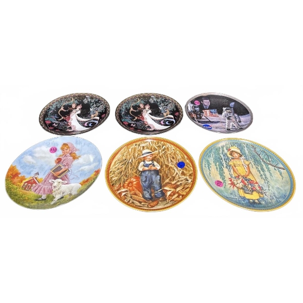 6 Collectible Decorative Plates with COAs