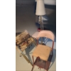 Image 1 : Vintage: TV Trays 22 X 16, Floor Lamp 11" Base, 59 T, Ice Fishing Chair 18 W, 29.5 D, 31 T, Stool