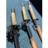 Image 3 : Set of Wooden Sheath Katana Swords w/Dragon Deco (11"tallest)