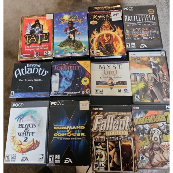 Assorted PC Games: Atlantis to Battlefields! Titles Listed in Description