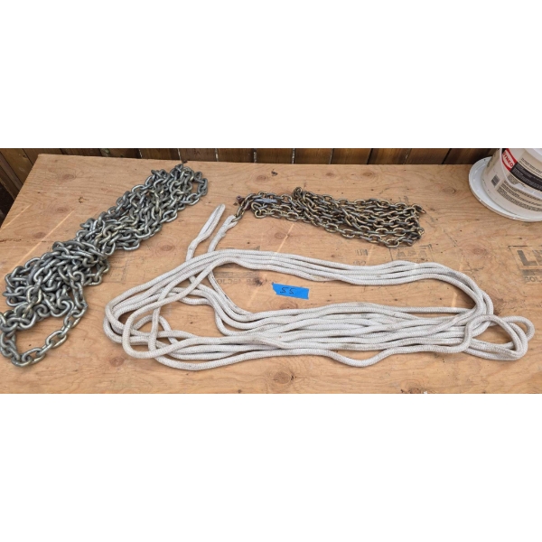 Chains and Rope: 14' Chain, 15' Rope, and 25' Chain