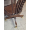Image 9 : Secretary Style Wooden Desk 32 W, 24 D, 42.5 T and Chair on Casters 23.5 W, 19 D, 34 T 