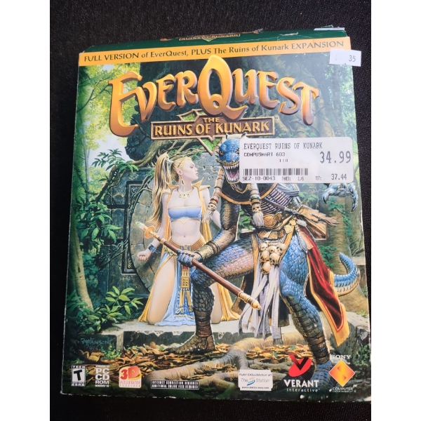 Everquest The Ruins of Kunark PC CD-ROM Game 