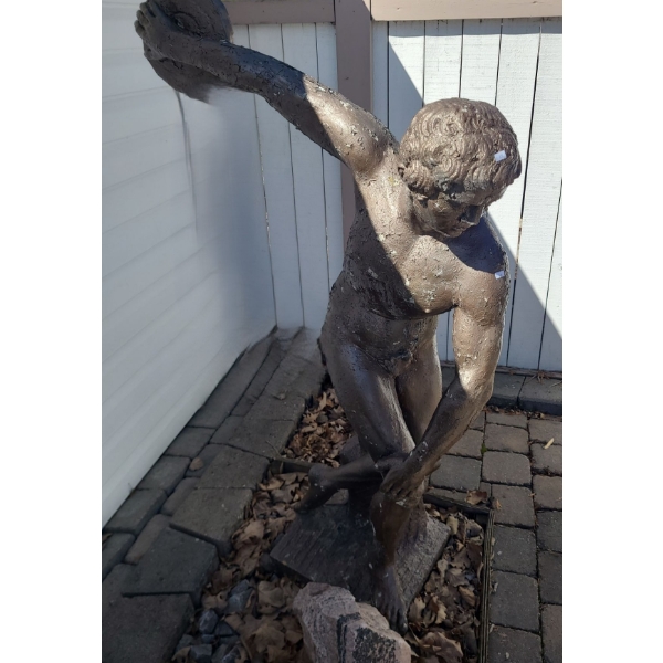 Discobolus Resin Statue- Base: 16 X 17, 60 T 