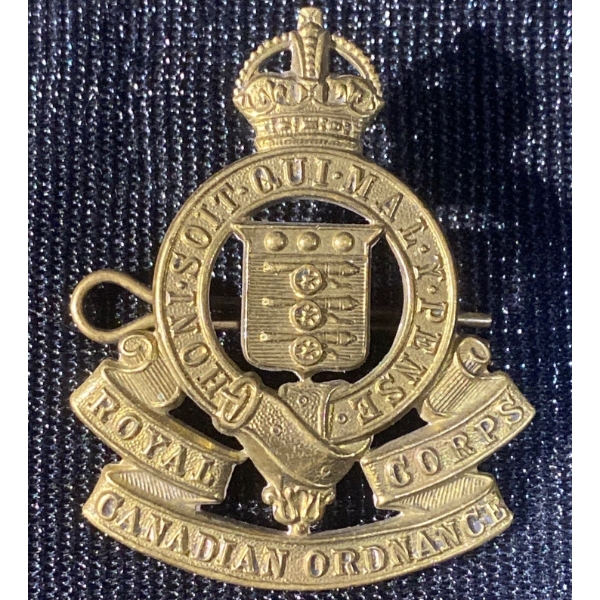 Royal Canadian Ordinance Corps Cap Badge from WWII