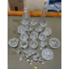 Image 1 : Set of Crystal Glassware and Other Glass, Including Little Glass Animal Figurines 