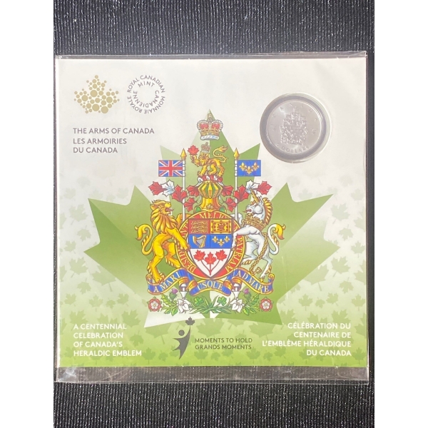 A Centennial Celebration of Canada's Heraldic Emblem 2021 99.9% Silver Coin 7.96 Grams