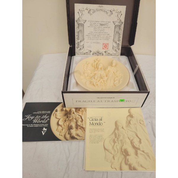 Limited Edition Gioia al Mondo Bas Relief by Ennio Furiesi with Original Box and Documentation