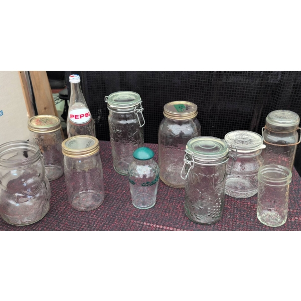 Glass Jars and A Vintage Pepsi Bottle Lot