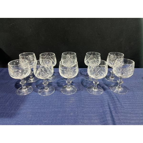 10 Crystal Glasses