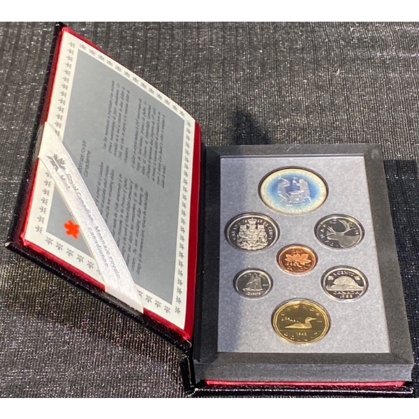 1988 Silver & Aureate Dollar Forges du Saint-Maurice Proof Set