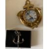 Solid Brass Nautical Themed Clock w/ Jewellery Chest