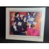 Image 1 : Musical Choir Print, Signed: Le Kinff , Framed Under Glass, 22 X 26