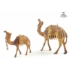 Image 4 : Two Carved Wooden Camel Figurines, A Copper Ice Bucket With A Lid, And Matching Copper Tongs. 