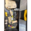 Image 11 : Steel Tool Caddy (one clip missing) Incl Contents (Stanley IntelSensor), DeWalt Blades & More 