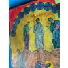 Image 2 : Transfiguration of Christ on the Mountain Painted on a Wooden Board - 11x12