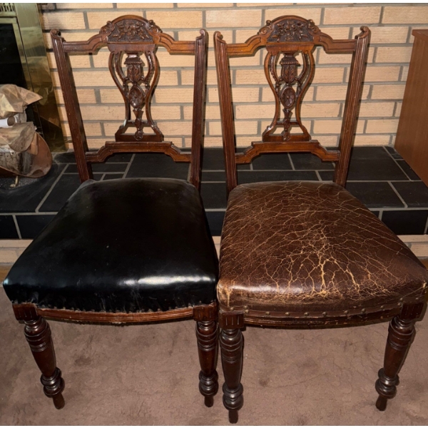 Renaissance Revival Style Side Chair 28T (2) Seat Is Damaged See Photo