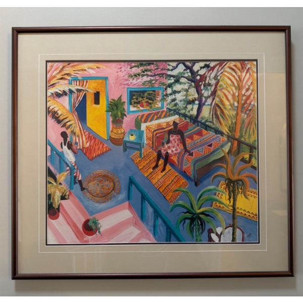 "Tropical Lanai" By Artist Jane Evershed From Her South African Dream Series