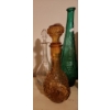 Image 1 : Pair of Decanters and Tall Green Wine Pourer 15.5 T