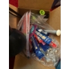 Image 3 : Large Tote of Misc. Holiday Items Incl. Wrap and more, and Bag Full of Crochet? Tools 