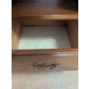 Image 5 : Oak Bed Frame and Matching Nightstand with Brass Accents