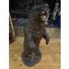 Image 1 : Grizzly Bear Sculpture on his hide legs 36” height