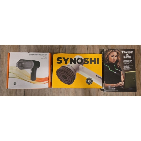 2 in 1 Compact Vacuum Cleaner, Synoshi Power Spin Scrubber & Twist A Lite 