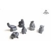 Image 3 : Collectible Canadian Soapstone Carvings Including Wolf Originals
