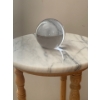 Image 2 : Marble Top Decorative End Table w/ Crystal Ball Paper Weights 28T