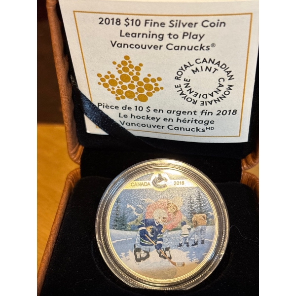2018 $10 Learning to Play: Vancouver Canucks - Pure Silver Coin
SKU: 161400
