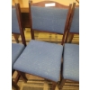 Image 2 : 4 Wooden Dining Chairs with Blue Upholstery