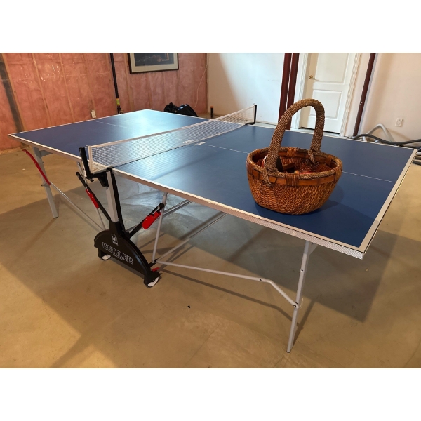 Indoor/Outdoor Table Tennis or Ping Pong Table w/ Racquets & Balls