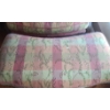 Image 3 : Vintage Oversize Chair 48 W, 20 D, 39 T and Footstool 46 W, 22 D, 17 T  