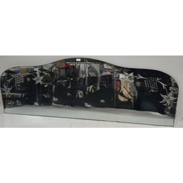 Vintage Mirror w/ Etched Floral Design 40 x 14